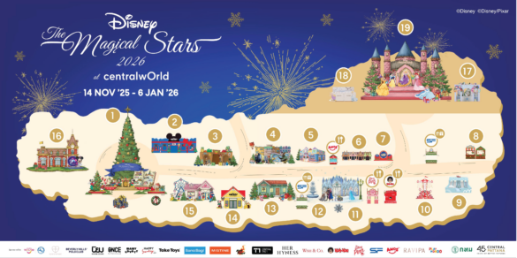【曼谷冬季必到】CentralWorld化身迪士尼魔法城　每天飄雪＋七大主題區　聖誕2025最強打卡盛事