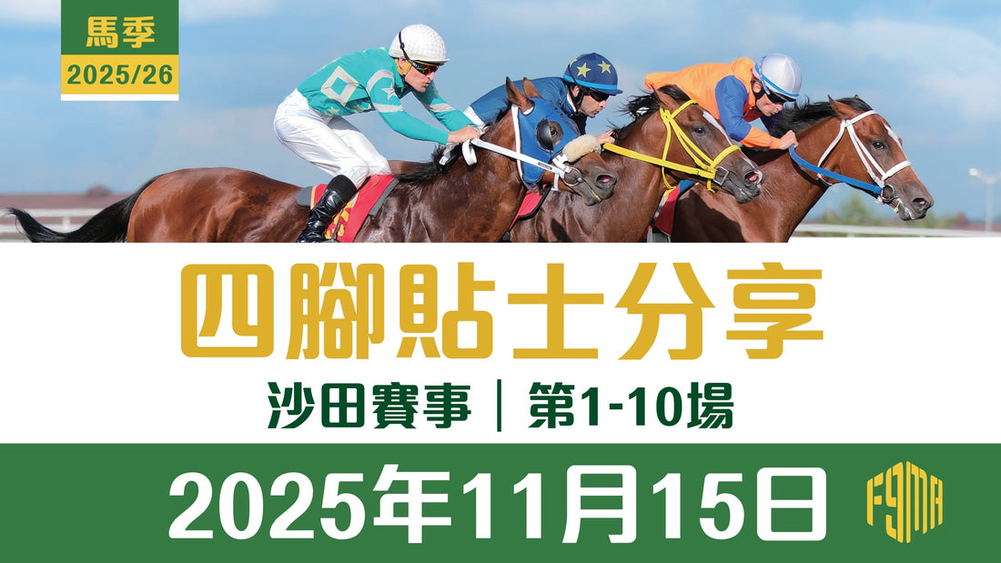 2025年11月15日 沙田賽事 四腳貼士分享 第1-10場