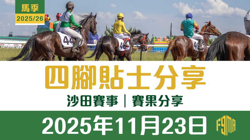 2025年11月23日 沙田賽事 賽果分享