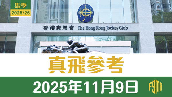 2025年11月9日 沙田賽事 真飛參考