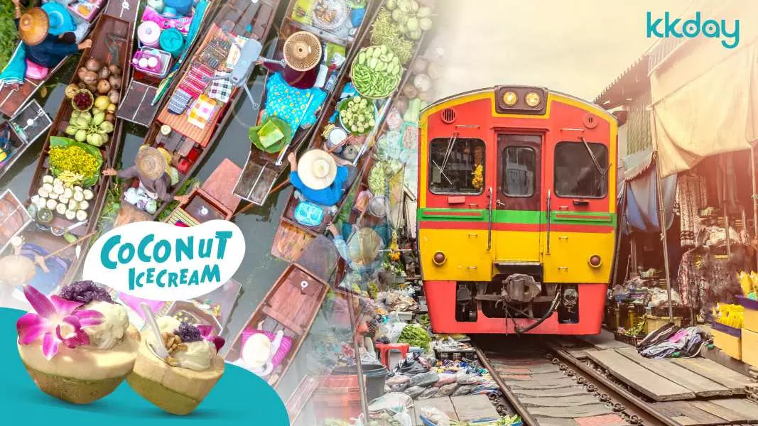 【泰國｜行程&體驗】曼谷出發一日遊｜丹嫩莎朵水上市場 ＋ 美功鐵道市場｜探索水上舢舨、市集列車穿越